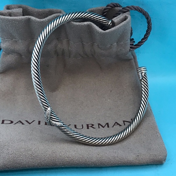 David Yurman X Bracelet with diamonds - Picture 2 of 5